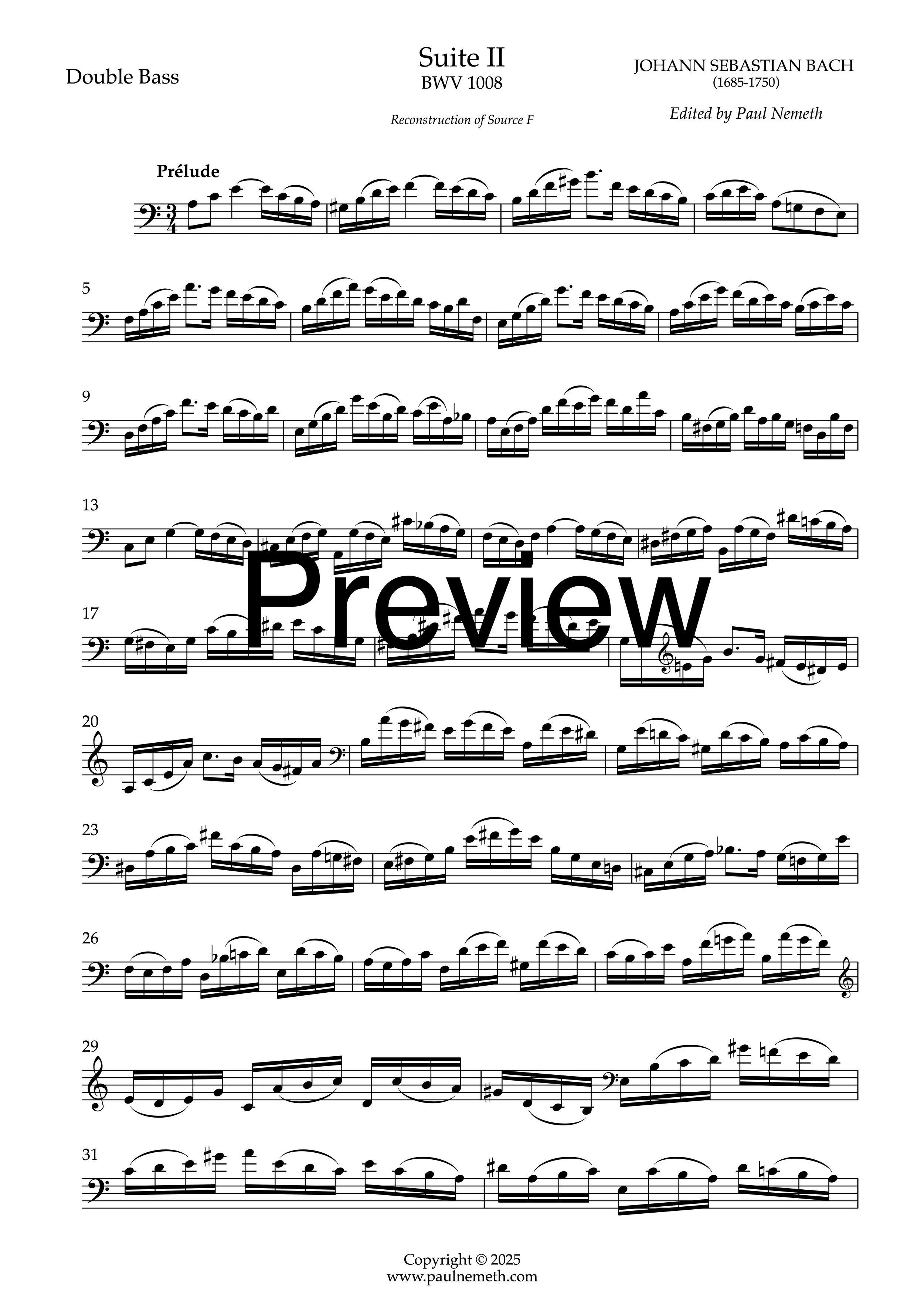 J.S. Bach - Suite II in A minor, The Complete Bach Edition for